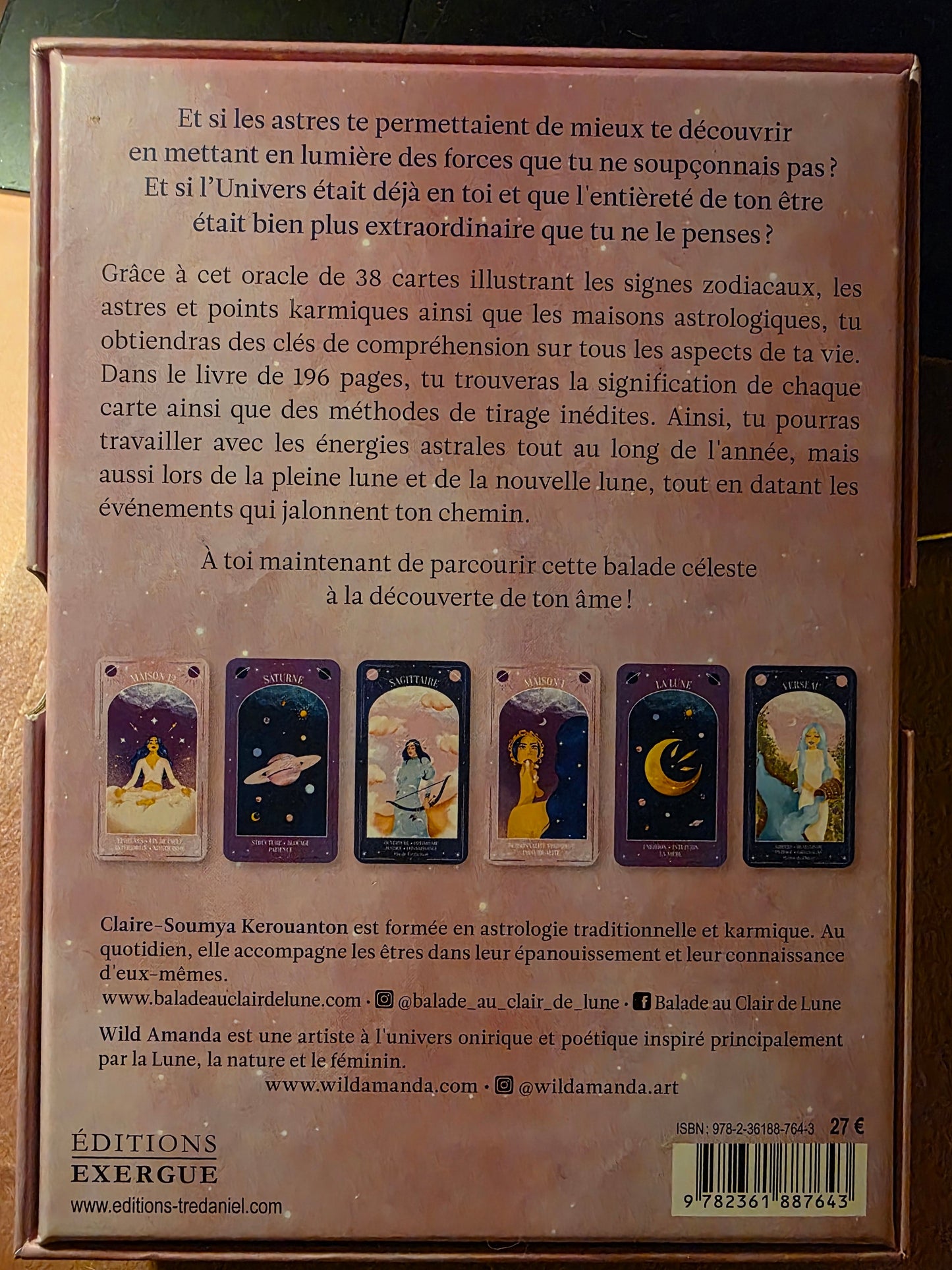 Mon Oracle Astro — dos de la boîte avec description