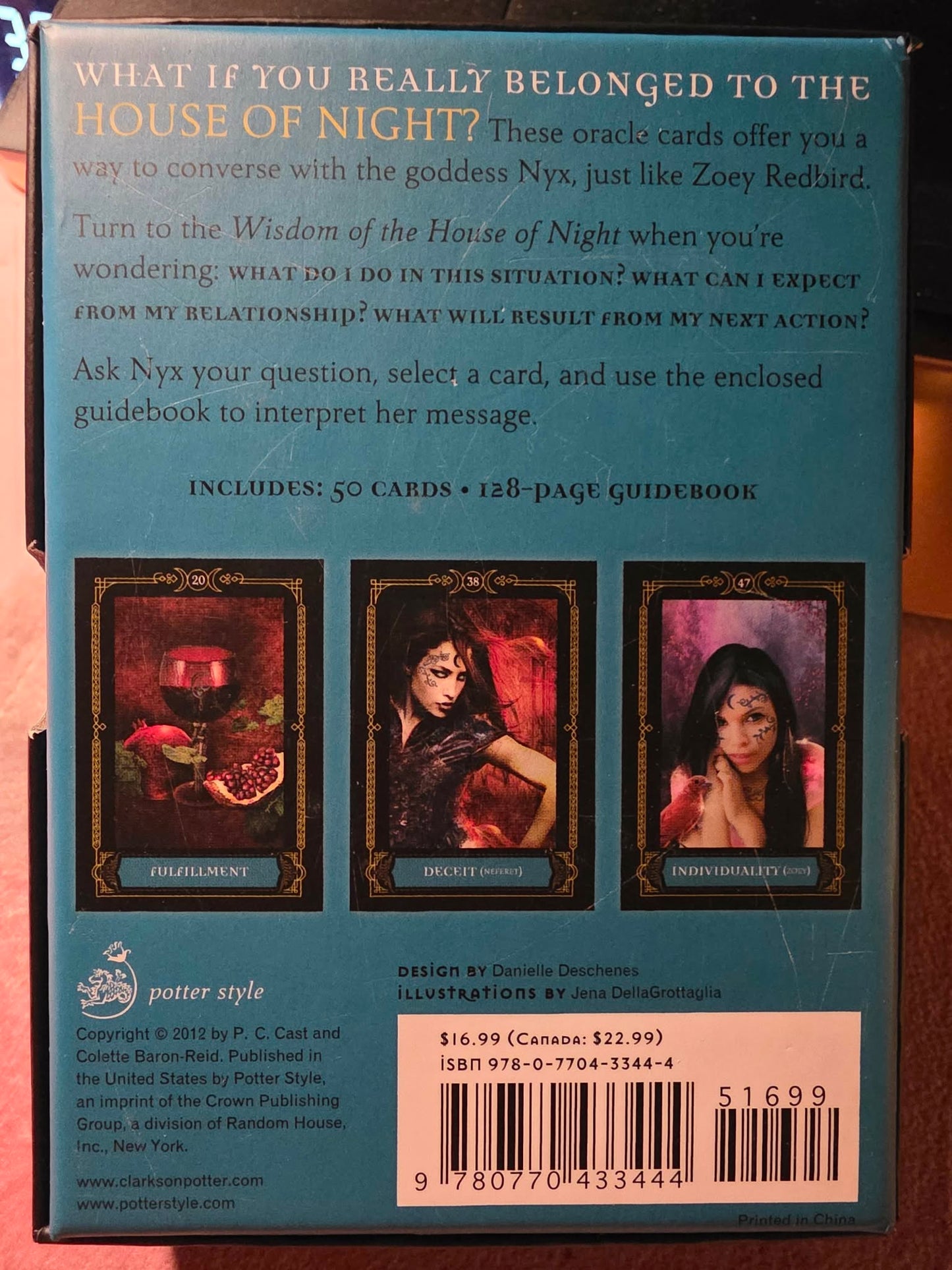 Wisdom of the House of Night — endos du coffret avec description et ISBN