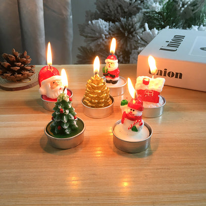 Bougie Noël peinte main artisanale décorative artisanat festif unique cadeau original personnalisé ambiance chaleureuse fêtes décoration