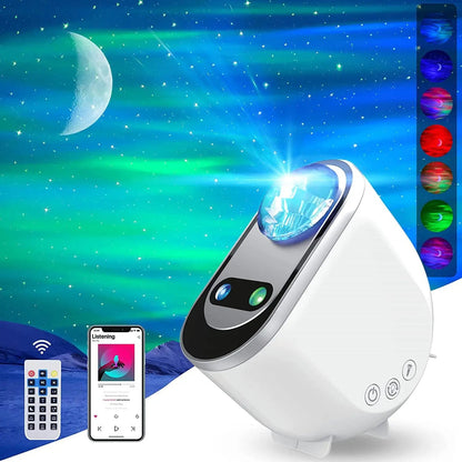 Projecteur LED CielAurora galaxie étoiles aurore boréale ciel étoilé ambiance chambre salon boudoir salle-à-manger cuisine sous-sol garage décoration lampe atmosphère multicolore mode automatique cadeau relaxation zen lumière maison