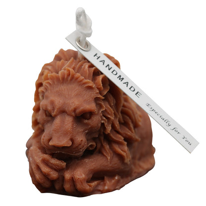 Chandelle artisanale lion parfumée bougie décorative créative cadeau cire soja naturelle écologique ambiance zen relaxation maison décoration unique artisanat cadeau original anniversaire fête bien-être aromathérapie design animal
