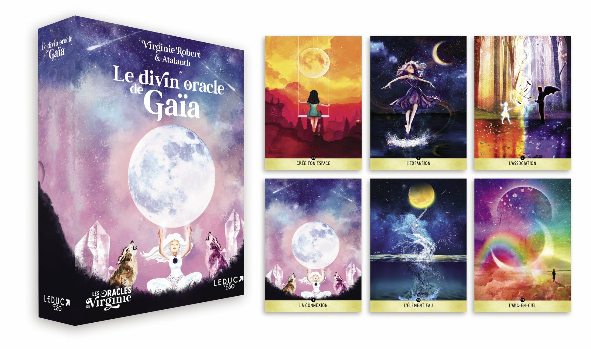 Le Divin Oracle de Gaïia — coffret rigide face avant, Leduc Éso