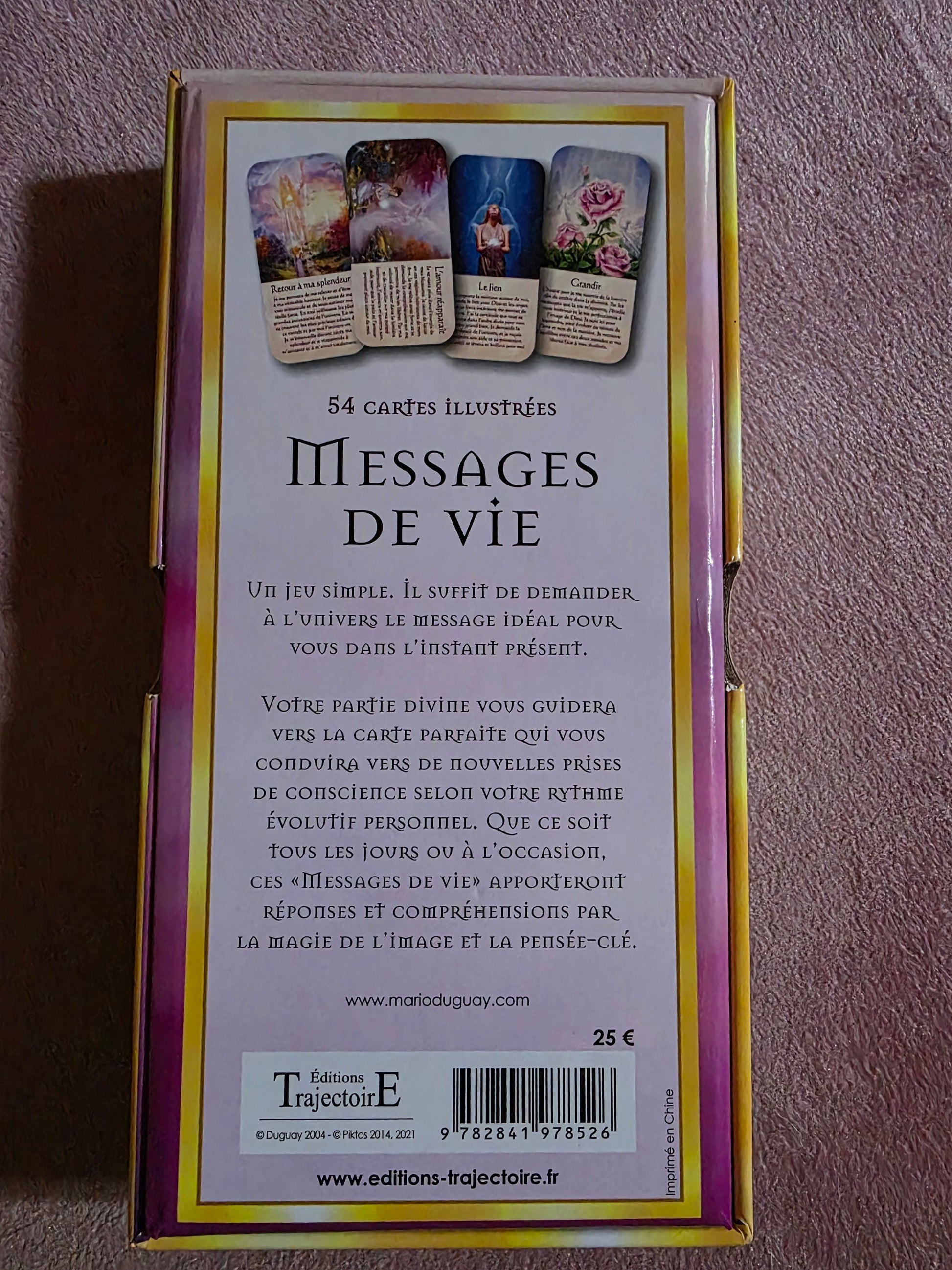 Photo du coffret Messages de Vie – vue réelle