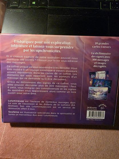 L'Odyssée des Signes — dos du coffret avec description