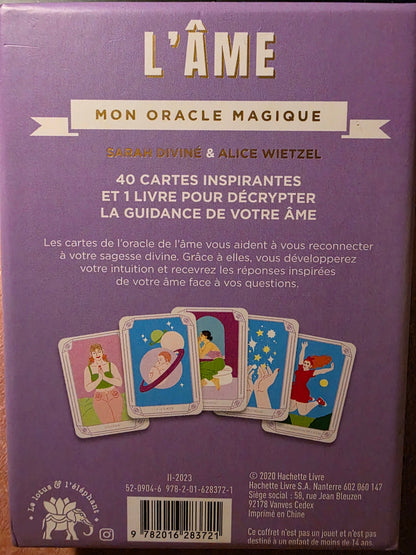 L'Âme Mon Oracle Magique — dos du coffret avec description