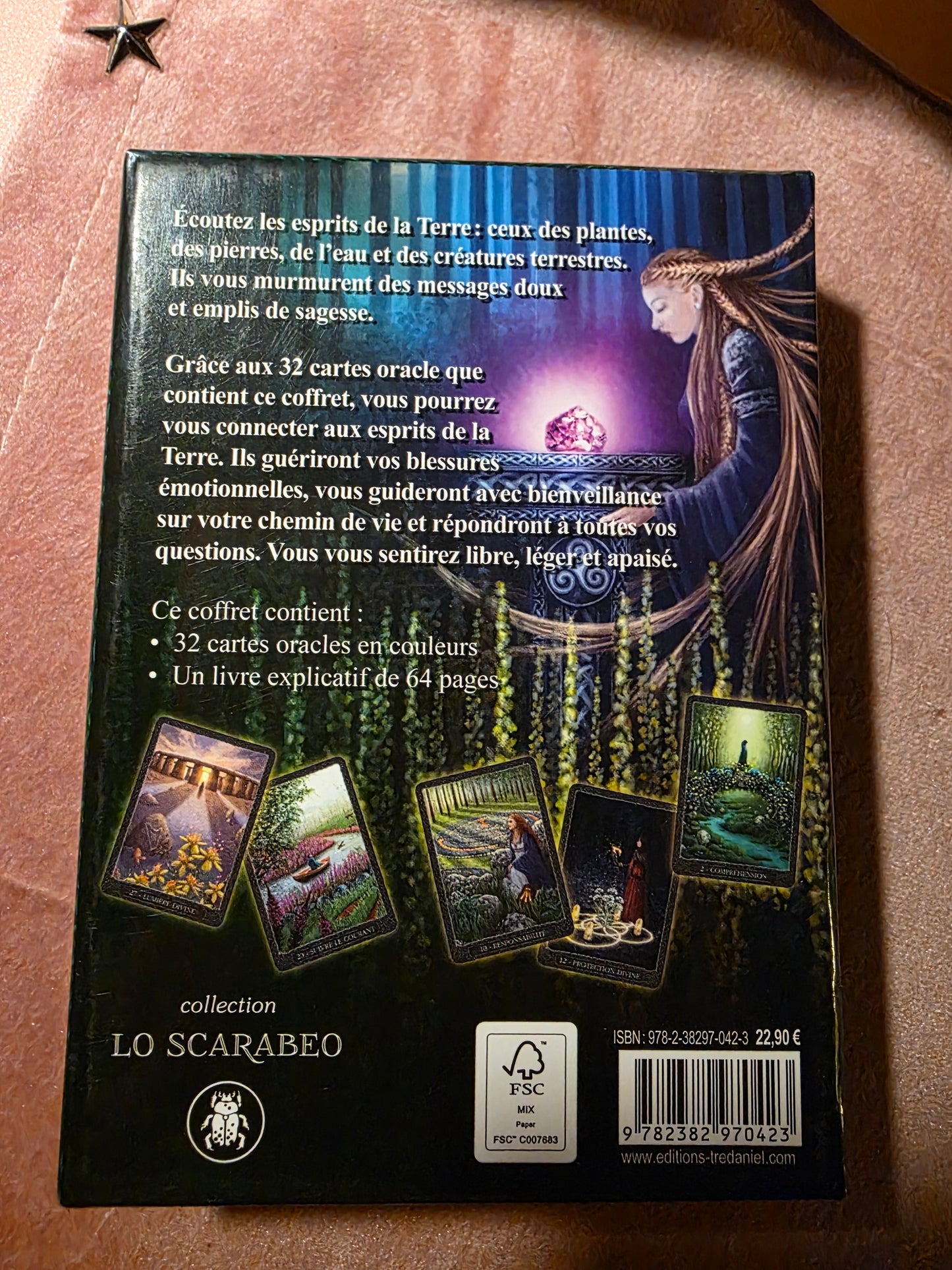 Sagesse de la Terre — dos du coffret avec description