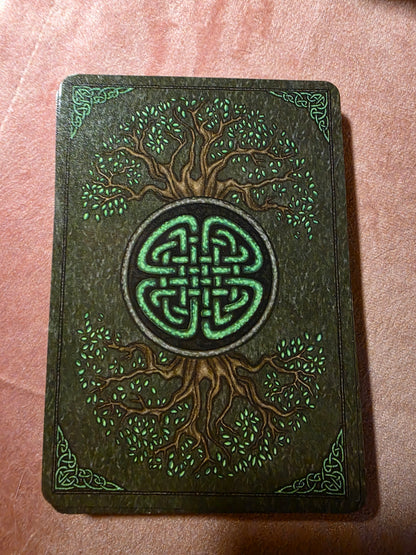 Sagesse de la Terre — dos d'une carte, arbre de vie celtique