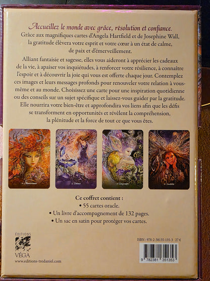 L'Oracle de la Gratitude — dos de la boîte avec description