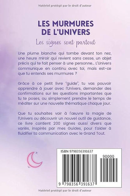 Dos de la boîte - Les Murmures de l'Univers, les signes sont partout