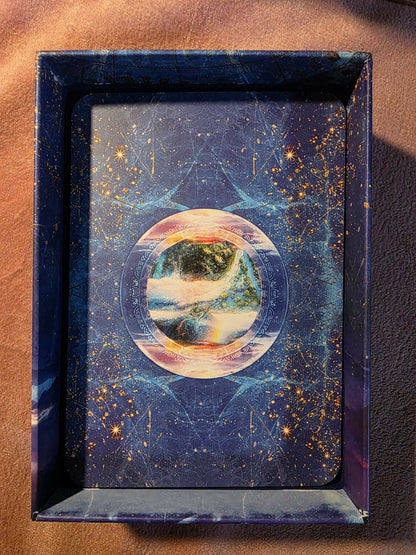 Le Portail de Lumière — intérieur du coffret, cartes oracles