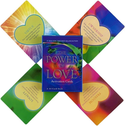 The Power of Love — cartes étalées en croix : Virtue, Ownership, Loyalty, Freedom