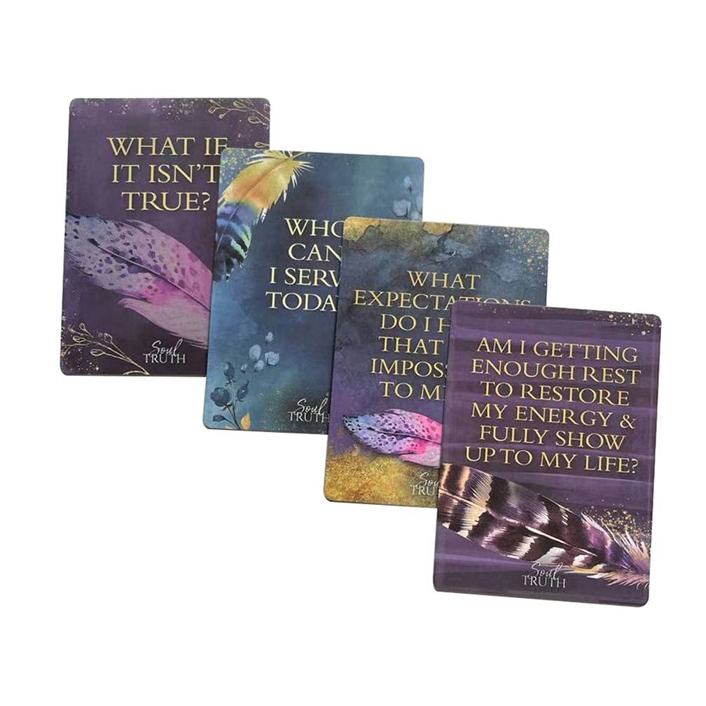 Soul Truth — 6 cartes : What Expectations, What Am I Waiting For, Am I Communicating My Needs, What Boundaries, How Can I Infuse More Self-Love, When Was the Last Time I Danced Freely