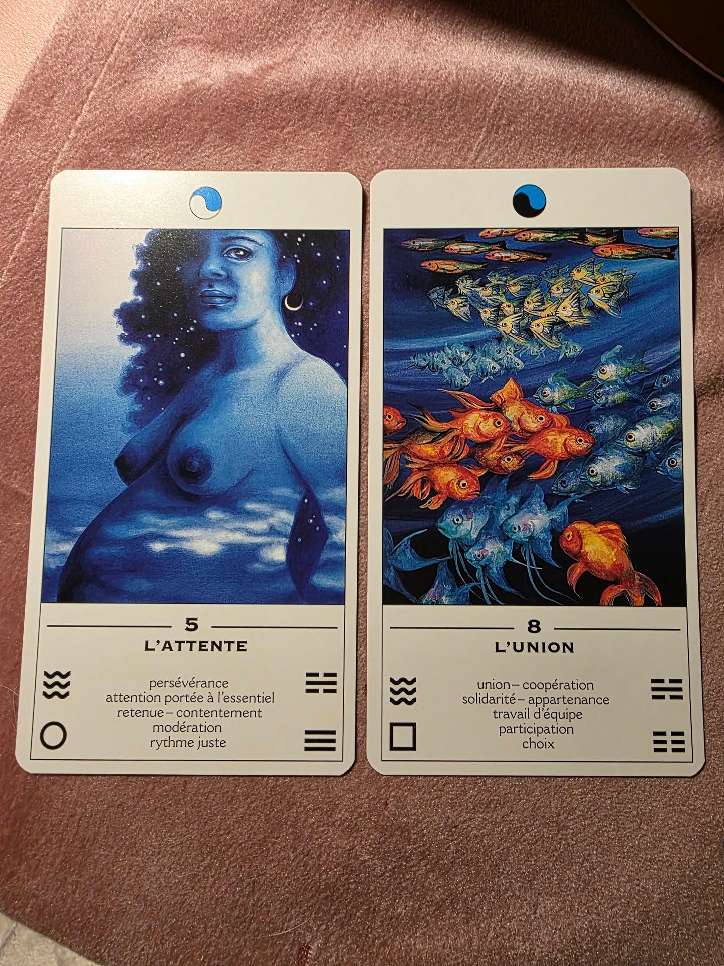 Carte de référence - tableau des hexagrammes