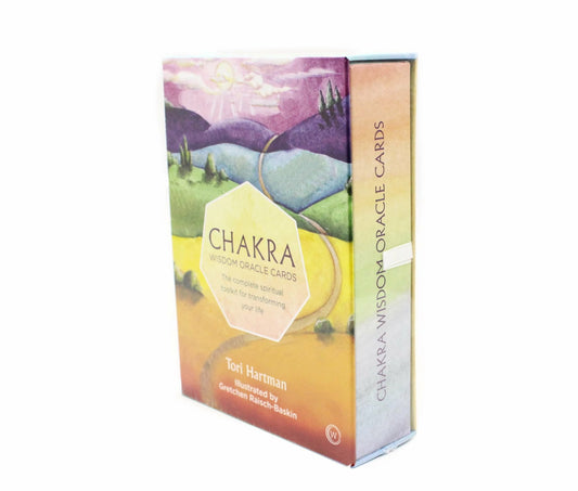 Chakra Wisdom Oracle Cards — endos du coffret avec 7 cartes: Discovery, Passion, Joy, Wisdom, Vanity, Recovery, Instinct