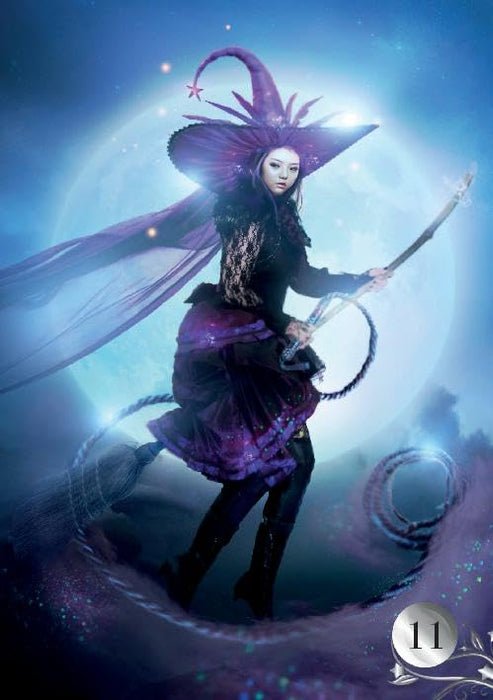 De La Nuit Lenormand — carte 11 Verge, sorcière au chapeau violet