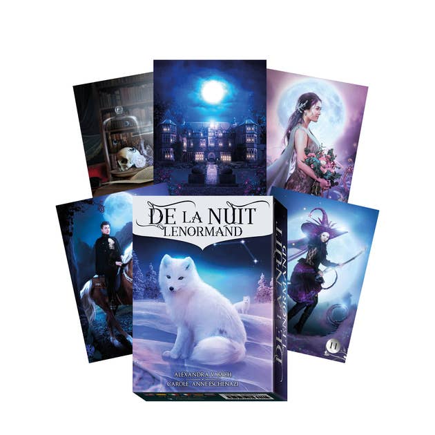 De La Nuit Lenormand — coffret rigide face avant avec renard blanc