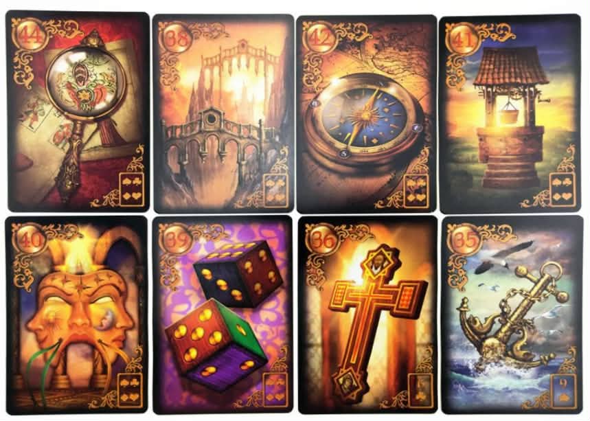 Les Rêves Enchantés de Lenormand — cartes étalées