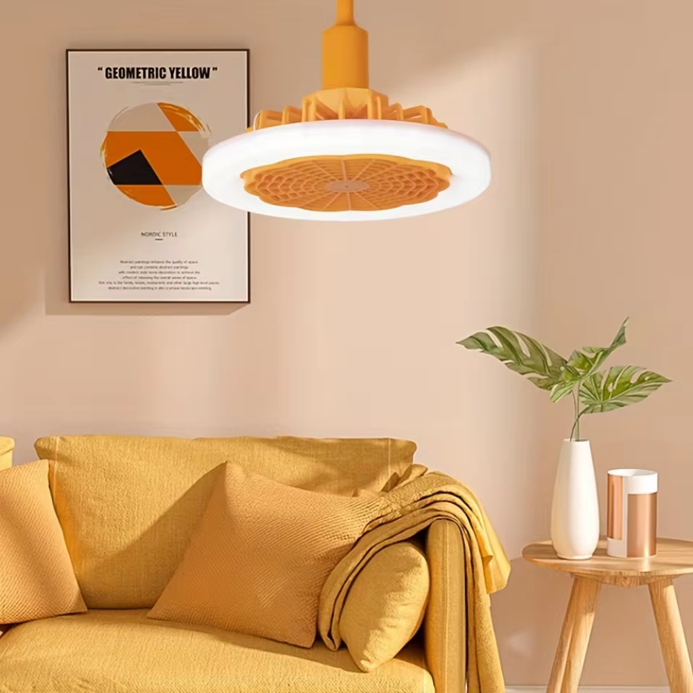 Ampoule FreshBulb désodorisante purificateur air intégré maison lumière LED éclairage odeurs frais sain propre hygiène ventilateur circulation moderne minimaliste design élégant intérieur chambre salon cuisine bureau salle-de-bain technologie intelligent compact pratique efficace
