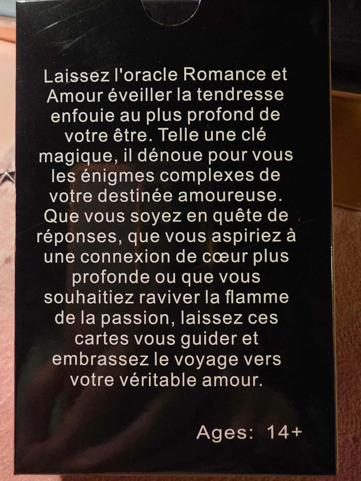 Oracle de la Romance et de l'Amour — description au dos