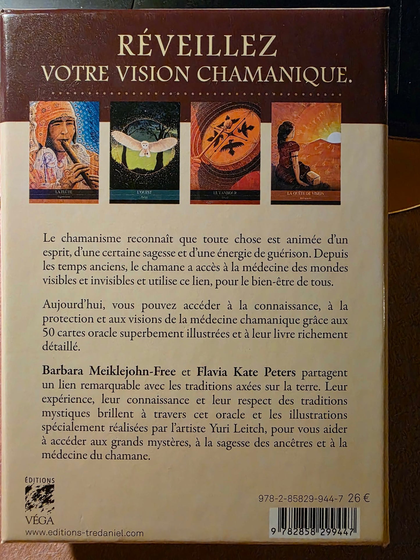 Médecine Chamanique Oracle Cards — dos de la boîte