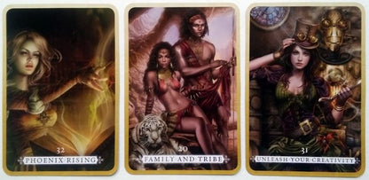Heal Yourself — cartes Phoenix Rising, Family and Tribe, Unleash Your Creativity