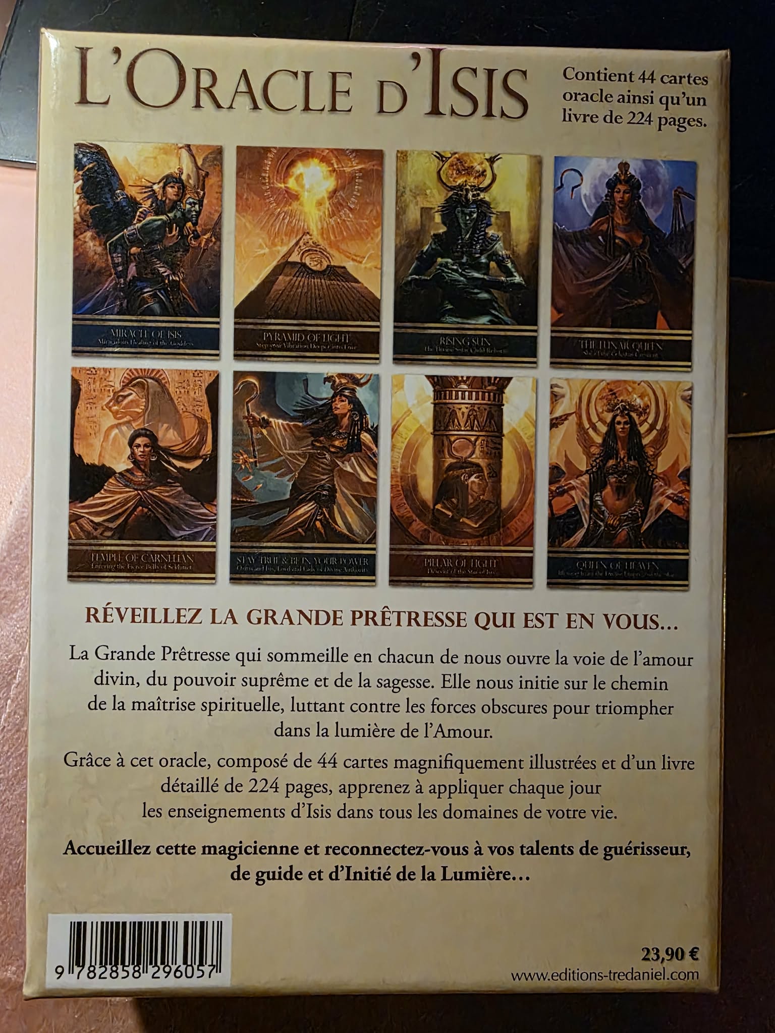 L'Oracle d'ISIS — dos de la boîte avec description en français