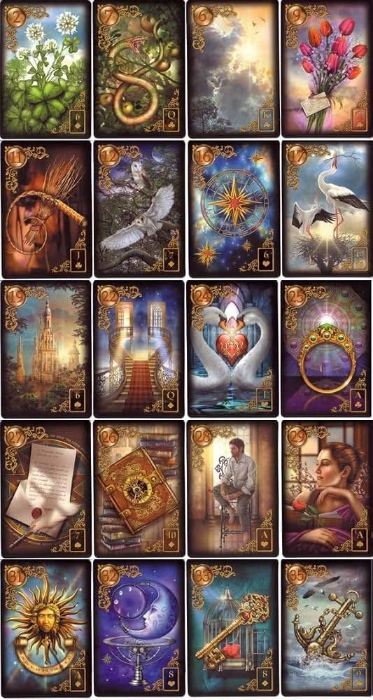 Les Rêves Enchantés de Lenormand — cartes détail