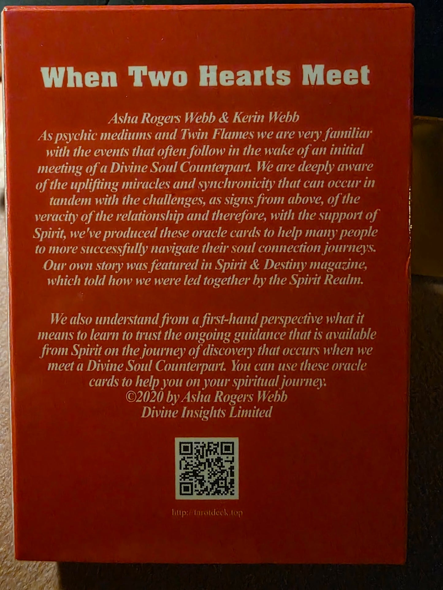 Soul Connections When Two Hearts Meet — coffret et cartes