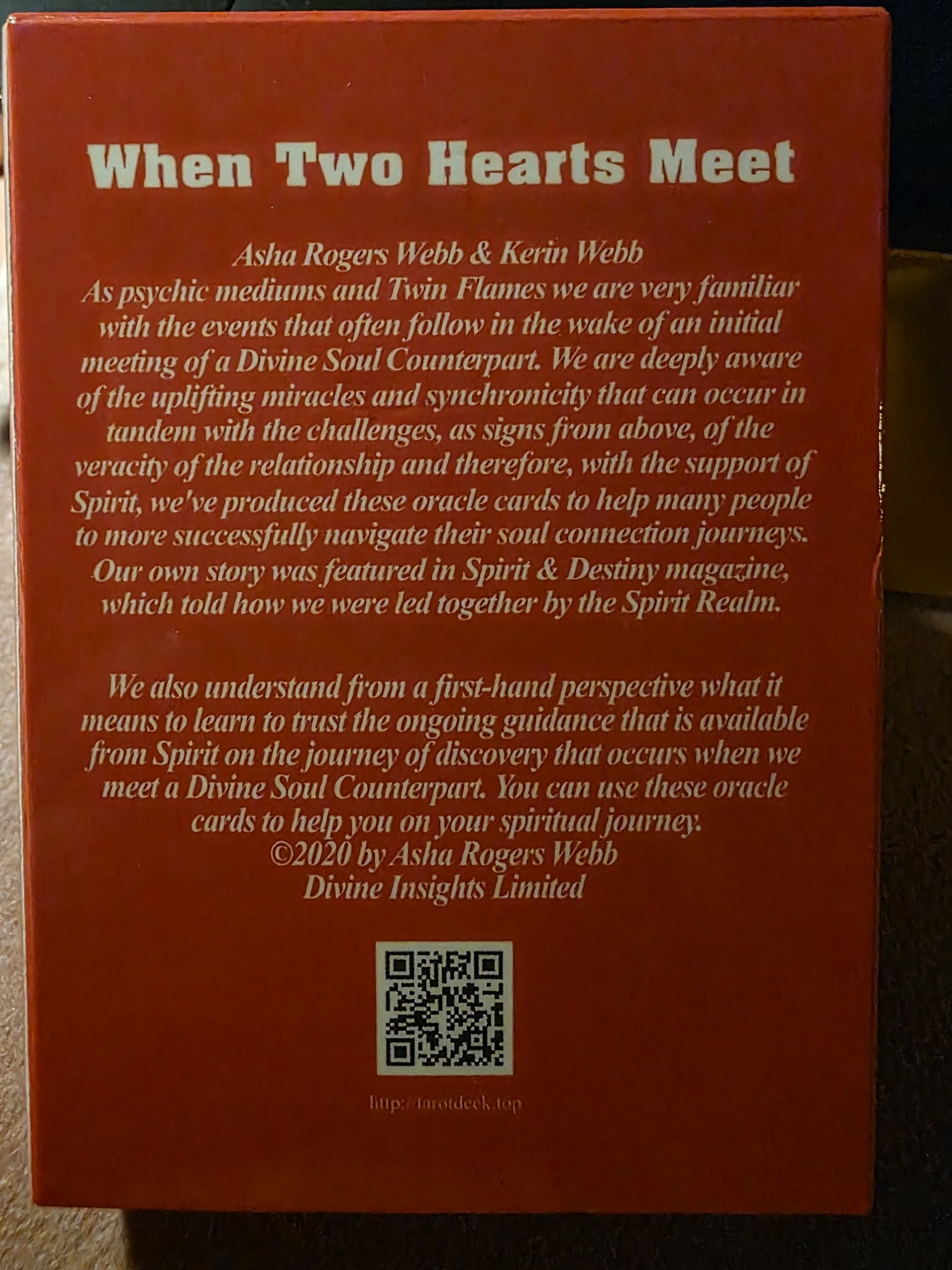 Soul Connections When Two Hearts Meet — coffret et cartes
