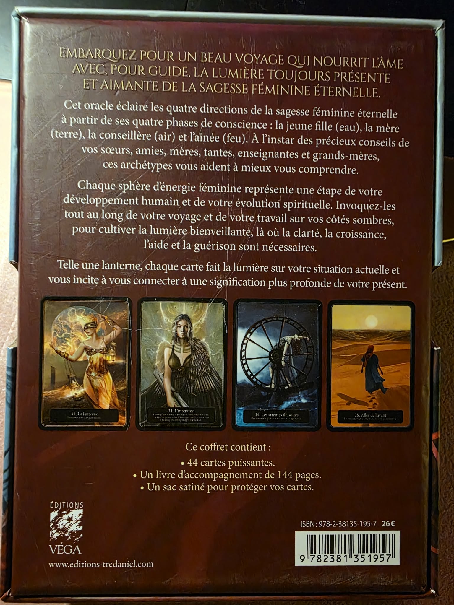 L'Oracle de la Lanterne — dos de la boîte avec description