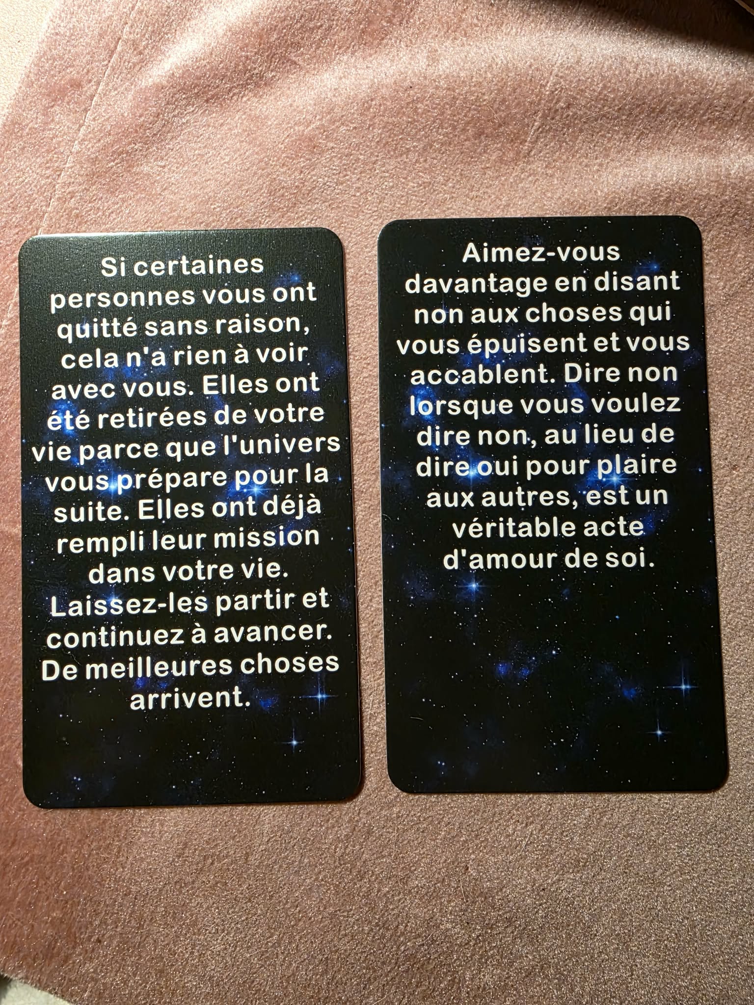 Exemples de cartes - messages inspirants