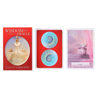 Wisdom of the Oracle — coffret avant rouge par Colette Baron-Reid avec guidebook
