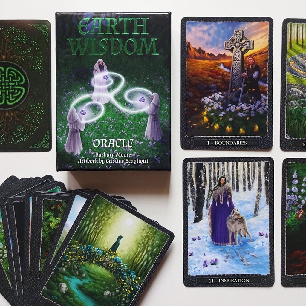 Sagesse de la Terre — cartes étalées avec coffret