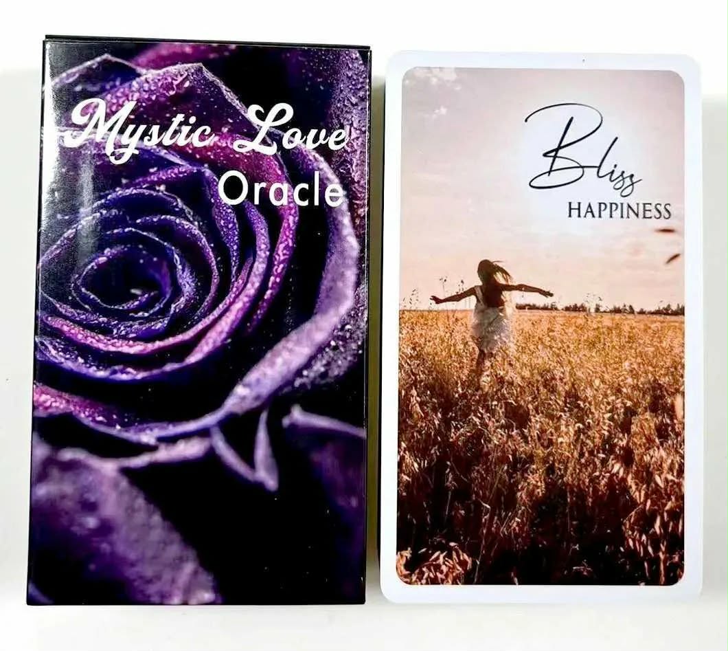 Mystic Love Oracle — coffret rose violette et carte Bliss