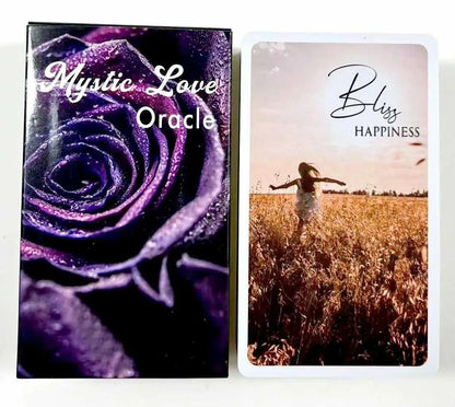 Mystic Love Oracle — coffret rose violette et carte Bliss