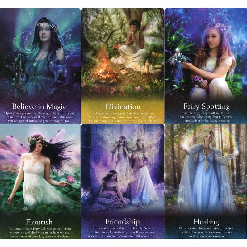 Oracle of the Fairies — 6 cartes : Protection, Purity, Stargazing, Wait for Winter, Wisdom, Wish Wisely