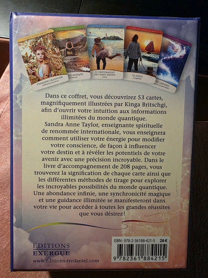 L'Oracle du Quantique — dos des cartes, mandala bleu