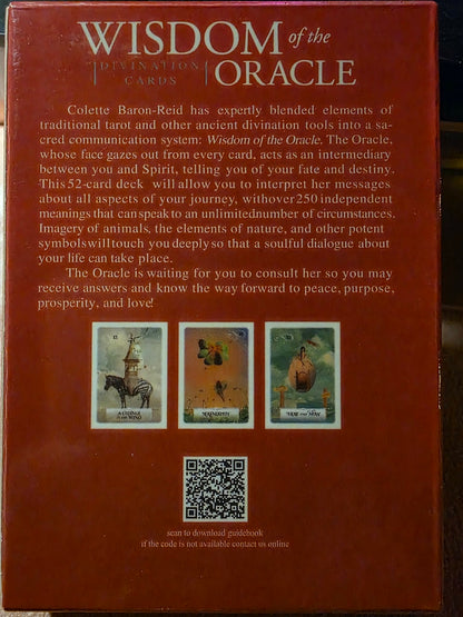 Wisdom of the Oracle — arrière de la boîte avec description complète