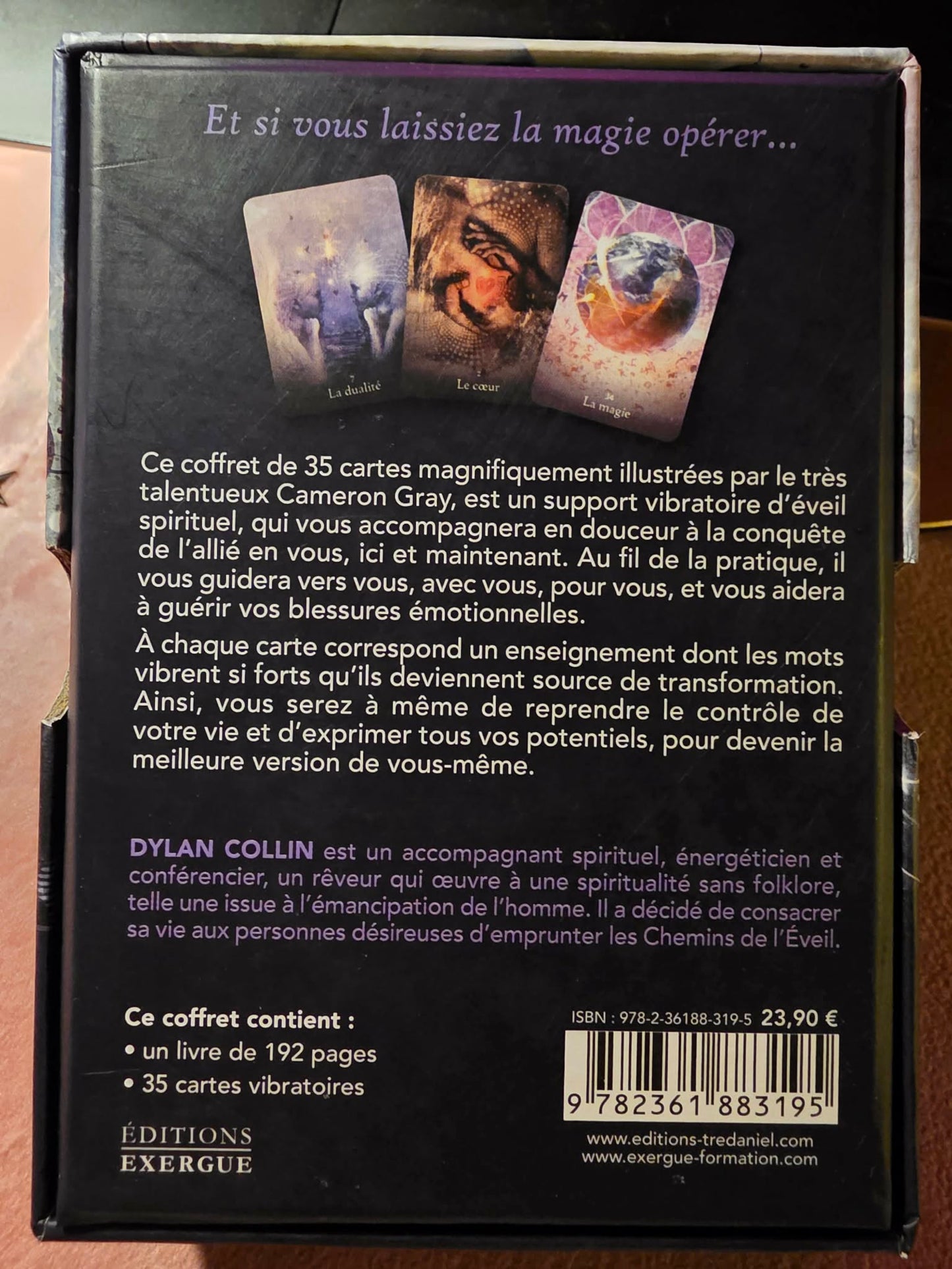 Les Chemins de l'Éveil — dos de la boîte avec description